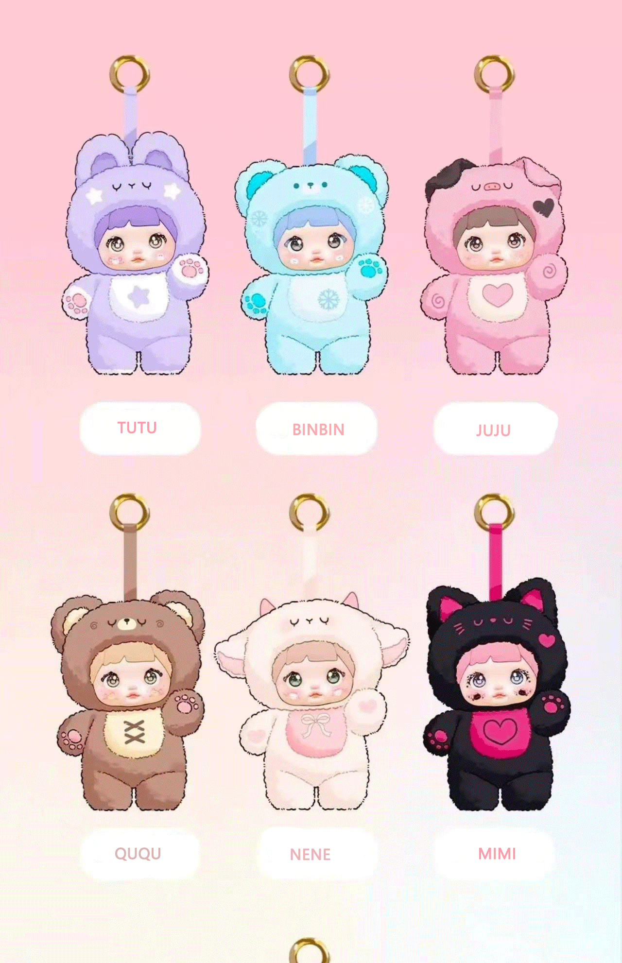 Nommi Blind Box,Nommi Loveliness Never Ends Series Plush Blind Boxplush Toys, Kawaii Plush, Cute Collectible Birthday Gift for Girls