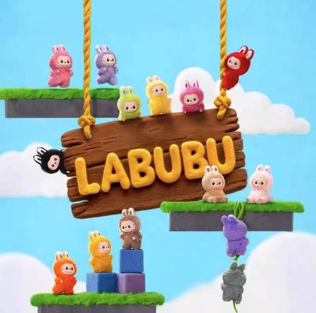 POP MART LABUBU V4 The Monsters Big into Energy Plush Dolls Figures Toys Blind Box